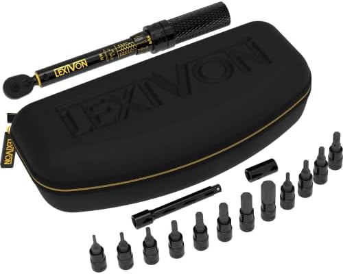 LEXIVON Bike Torque Wrench 1/4-Inch Dr. 15-Piece Kit | 72-Tooth Gear  Dual-Direction Click Type 2~26 Nm / 17.7~230.1 in-lb (LX-191)