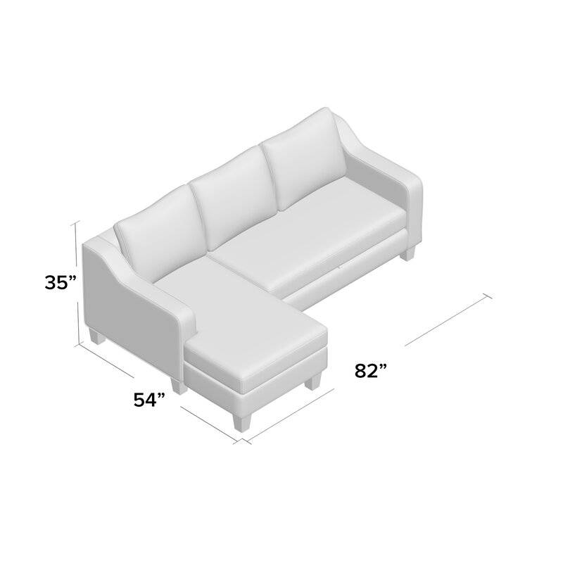 Liberty 84" Wide Reversible Sleeper Sofa & Chaise