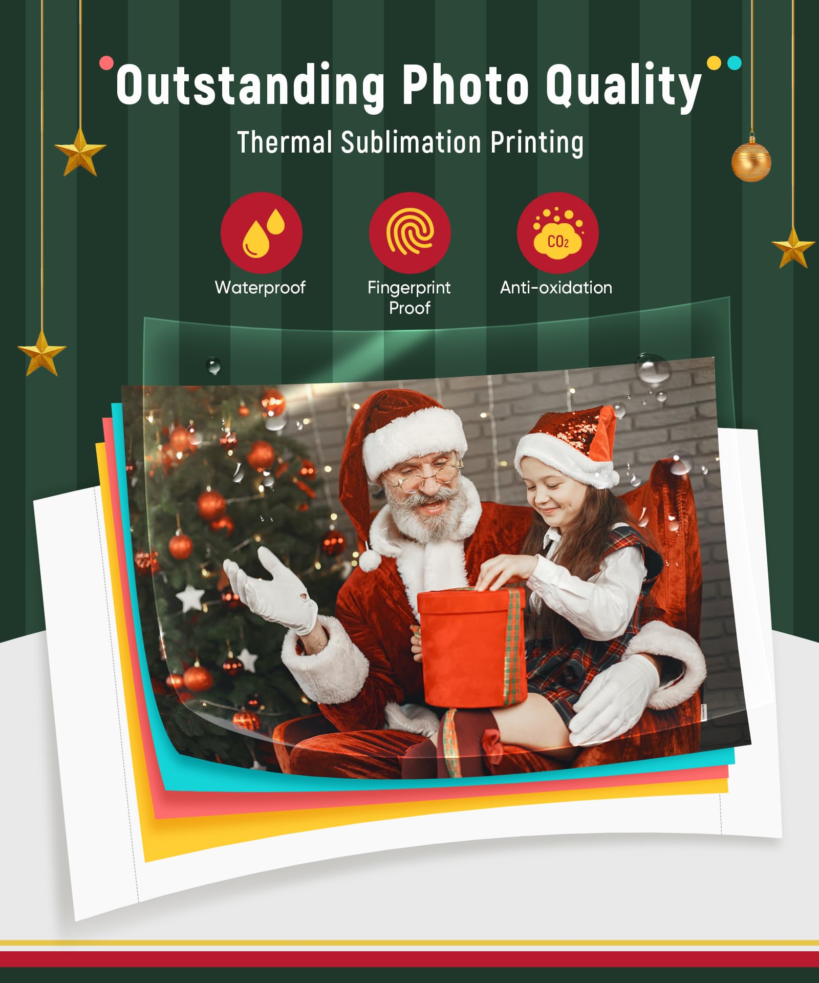 Liene 4x6 Photo Printer - Portable, Wi-Fi, 100 Sheets, Compatible with iPhone & Android, Thermal-Dye Technology