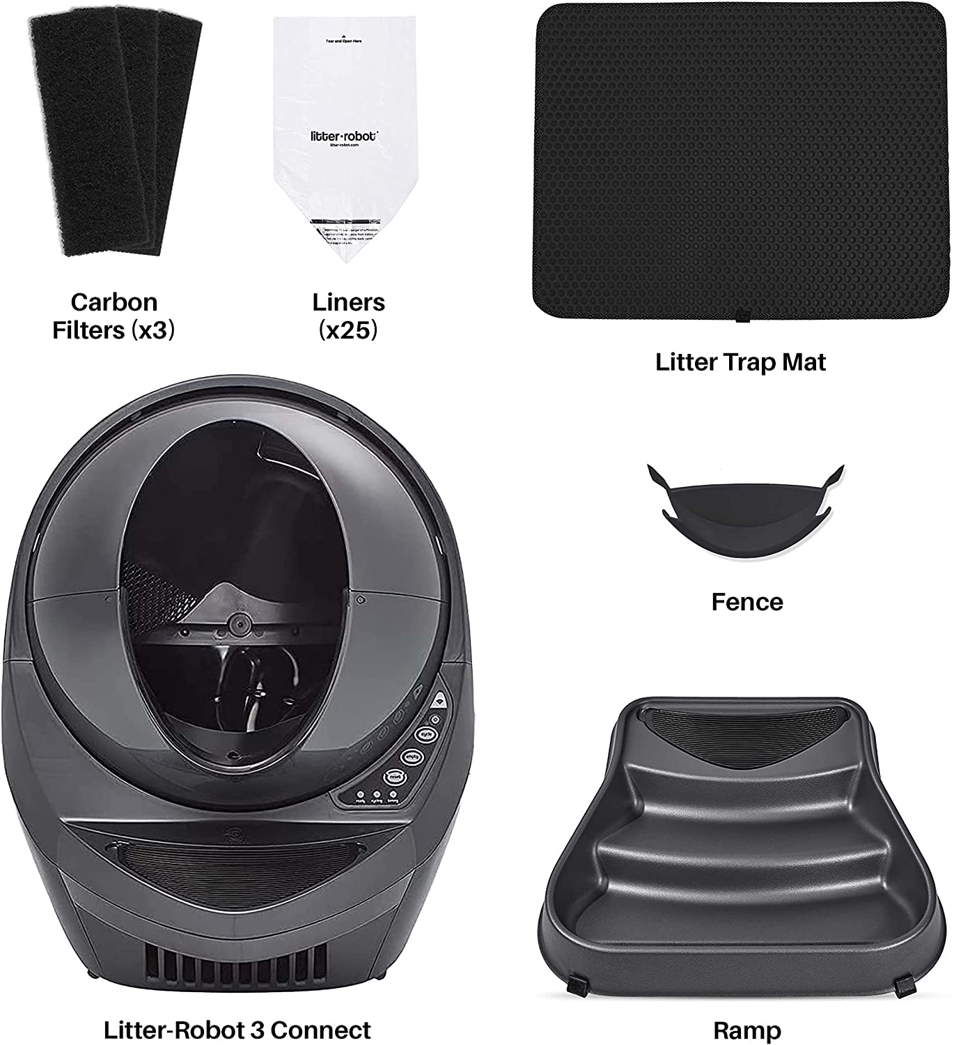 Litter-Robot 3 Core Bundle by Whisker – Self-Cleaning Cat Litter Box