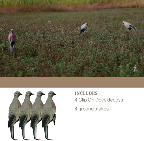 Lucky Duck Clip on Dove Decoys with Stake  4 Count