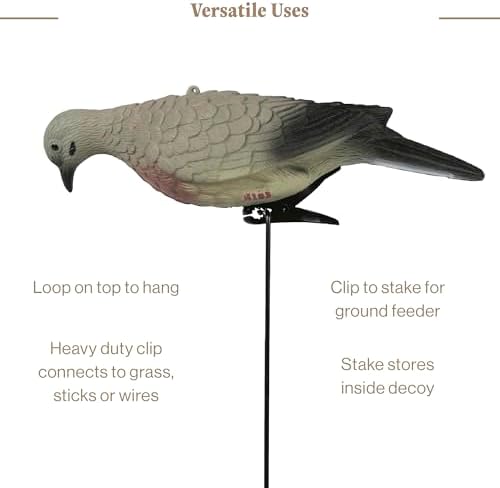 Lucky Duck Clip on Dove Decoys with Stake  4 Count