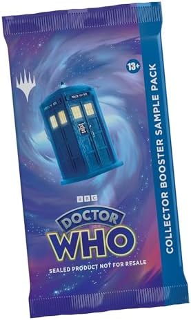 Magic The Gathering Doctor Who Commander Deck – Timey-Wimey (100-Card Deck 2-Card Collector Booster Sample Pack + Accessories)