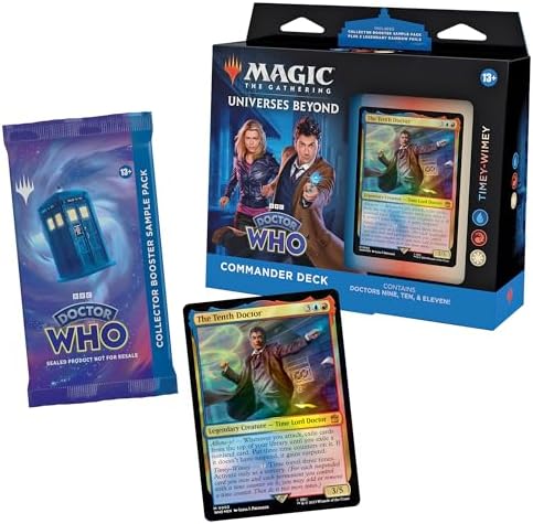 Magic The Gathering Doctor Who Commander Deck – Timey-Wimey (100-Card Deck  2-Card Collector Booster Sample Pack + Accessories)