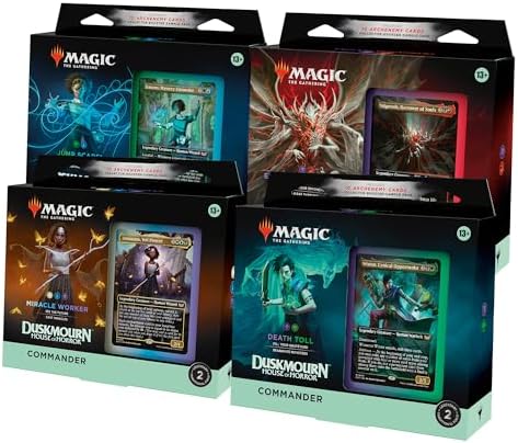 Magic: The Gathering Duskmourn: House of Horror Commander Deck Bundle - includes All 4 Decks