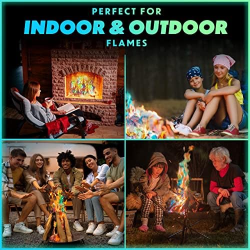 Magical Flames Fire Color Changing Packets for Fire Pit & Fireplace - 25 Pack of Fire Color Packets  Camping Accessories for Kids & Adults