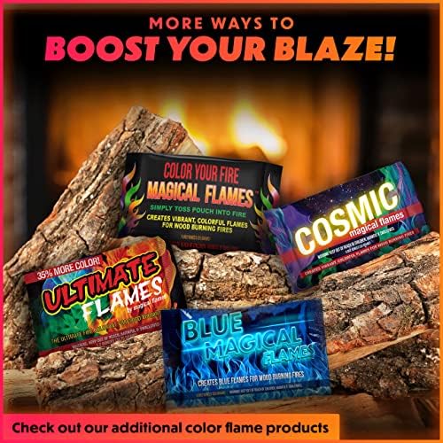 Magical Flames Fire Color Changing Packets for Fire Pit & Fireplace - 25 Pack of Fire Color Packets  Camping Accessories for Kids & Adults