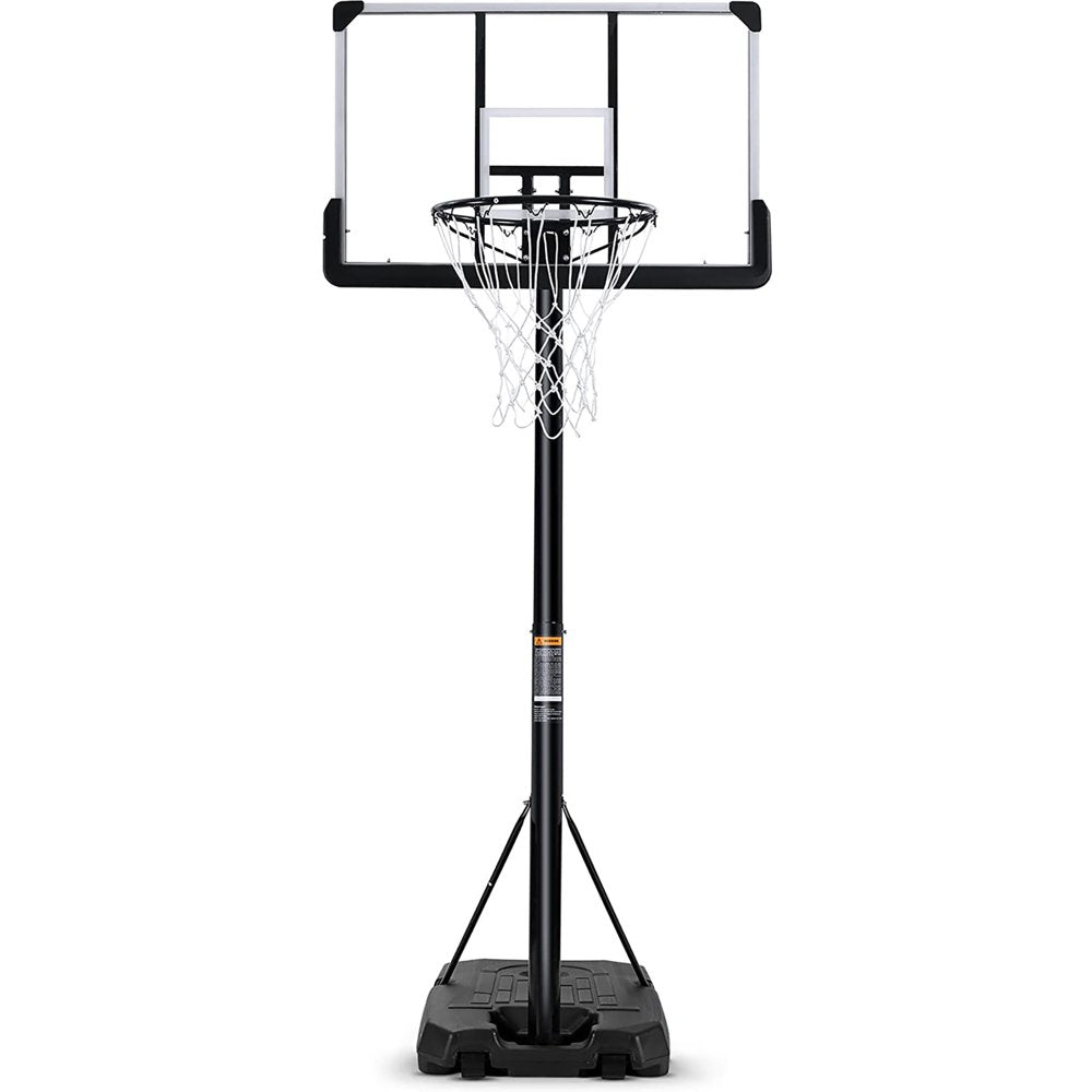 MaxKare Portable Basketball Hoop, Adjustable Height 7.5-10 Ft, 44" Shatterproof Backboard, Stable Base, Indoor/Outdoor Use