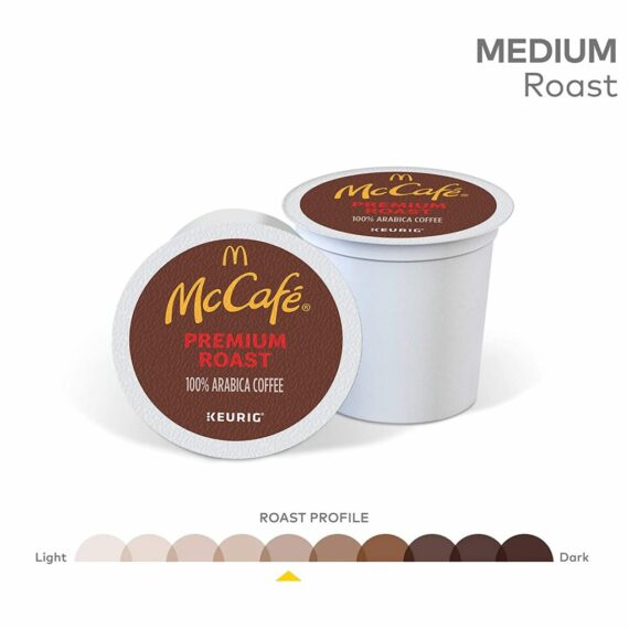McCafé Premium Roast Medium Coffee Pods, 96 Count, 100% Arabica, Keurig K-Cup Compatible, Recyclable