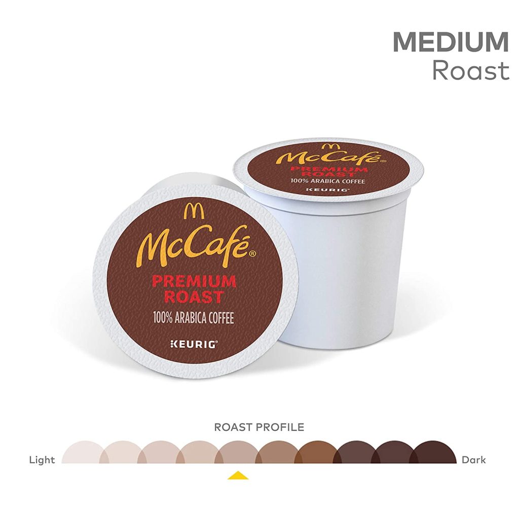 McCafé Premium Roast Medium Coffee Pods, 96 Count, 100% Arabica, Keurig K-Cup Compatible, Recyclable