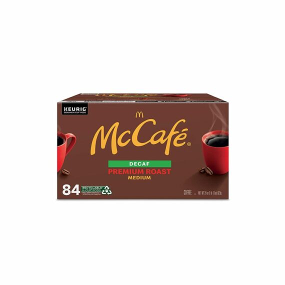 McCafe Decaf Medium Roast K-Cup Coffee Pods, 84 Count, 100% Arabica, Recyclable, Kosher