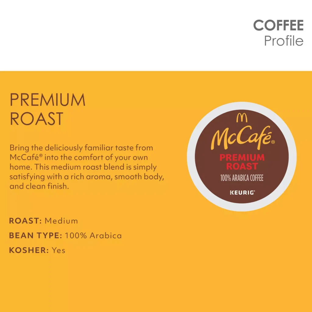 McCafe Premium Roast Coffee Pods, 94 Count - 100% Arabica, Compatible with Keurig Brewers