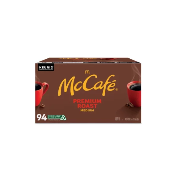 McCafe Premium Roast Coffee Pods, 94 Count - 100% Arabica, Compatible with Keurig Brewers