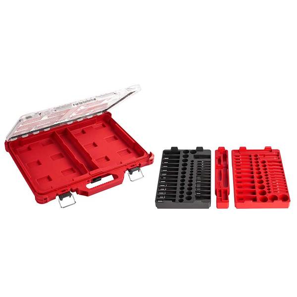 Milwaukee 48-22-9486 1/4"-3/8" Ratchet Socket Set w/ PACKOUT Case – 106pc