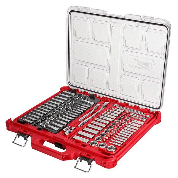 Milwaukee 48-22-9486 1/4"-3/8" Ratchet Socket Set w/ PACKOUT Case – 106pc