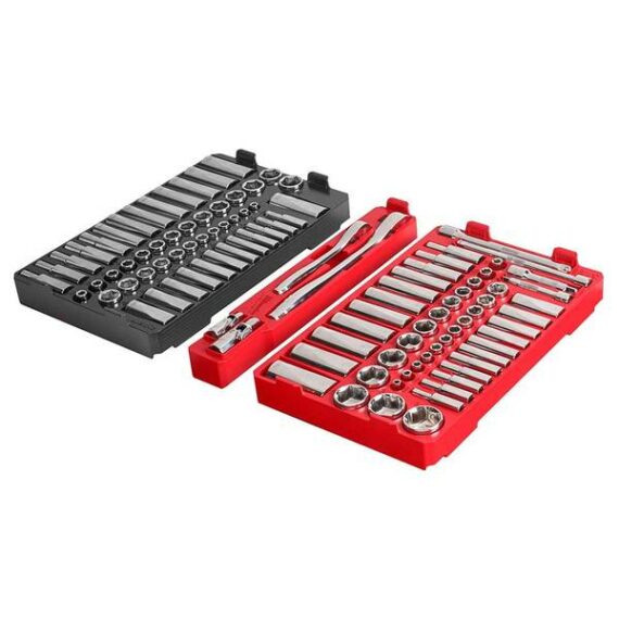 Milwaukee 48-22-9486 1/4"-3/8" Ratchet Socket Set w/ PACKOUT Case – 106pc