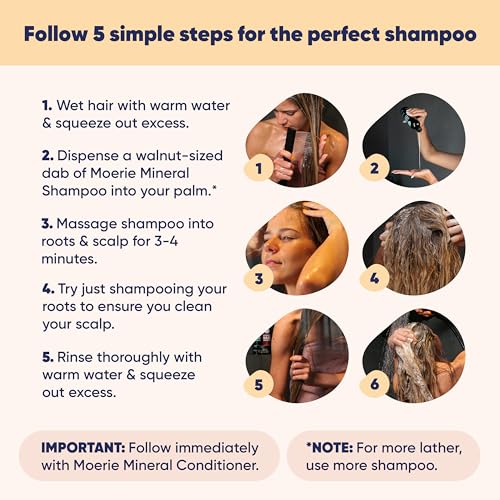 Moerie Shampoo and Conditioner Plus Hair Mask and Spray Mega Pack – The Ultimate Growth Care – For Longer  Thicker  Fuller Hair - Volumizing Products – Paraben & Silicone Free - 4 items