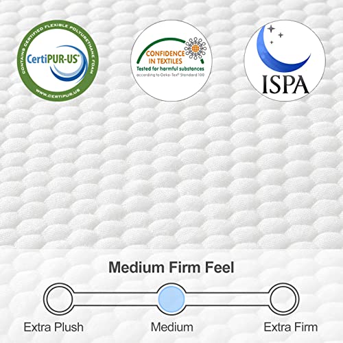 Molblly Queen Mattress, 10 inch Gel Memory Foam Mattress with CertiPUR-US Mattress in a Box