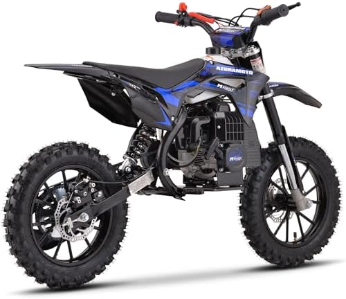 MotoTec Thunder 50cc 2-Stroke Kids Gas Dirt Bike Blue