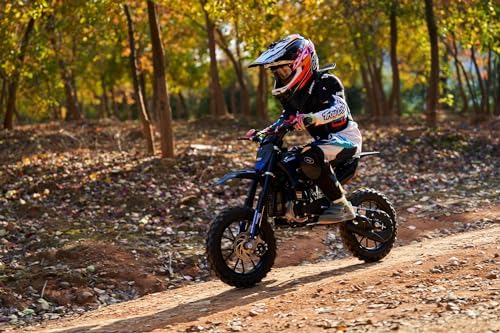 MotoTec Thunder 50cc 2-Stroke Kids Gas Dirt Bike Blue