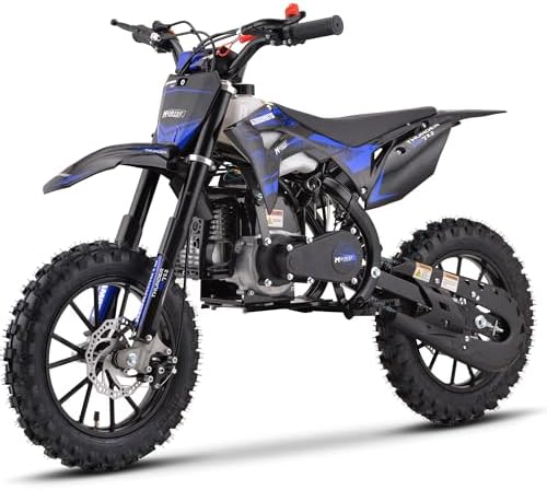 MotoTec Thunder 50cc 2-Stroke Kids Gas Dirt Bike Blue