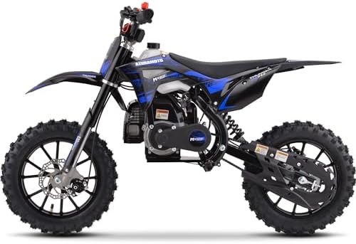 MotoTec Thunder 50cc 2-Stroke Kids Gas Dirt Bike Blue