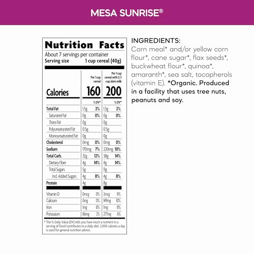 Nature's Path Organic Gluten Free Mesa Sunrise Cereal Earth Friendly Package 26.4 Ounce (Pack of 6) Non-GMO Low Fat