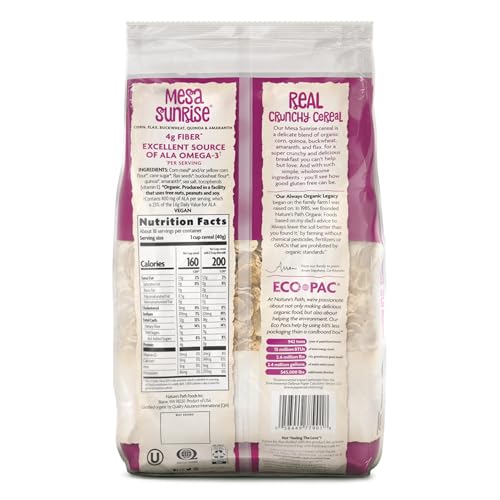 Nature's Path Organic Gluten Free Mesa Sunrise Cereal Earth Friendly Package 26.4 Ounce (Pack of 6) Non-GMO Low Fat