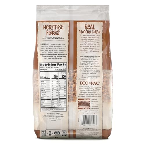 Nature's Path Organic Heritage Flakes Cereal 2 Lbs. Earth Friendly Package (Pack of 6)