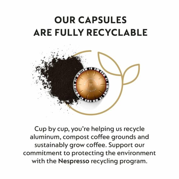 Nespresso Vertuo Melozio Decaffeinato Medium Roast Coffee Capsules, 30 Count, Compatible with Vertuo Machines