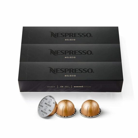 Nestle Nespresso VertuoLine Melozio Medium Roast Coffee Capsules, 30 Count, Intensity 6, 7.8 oz, Recyclable