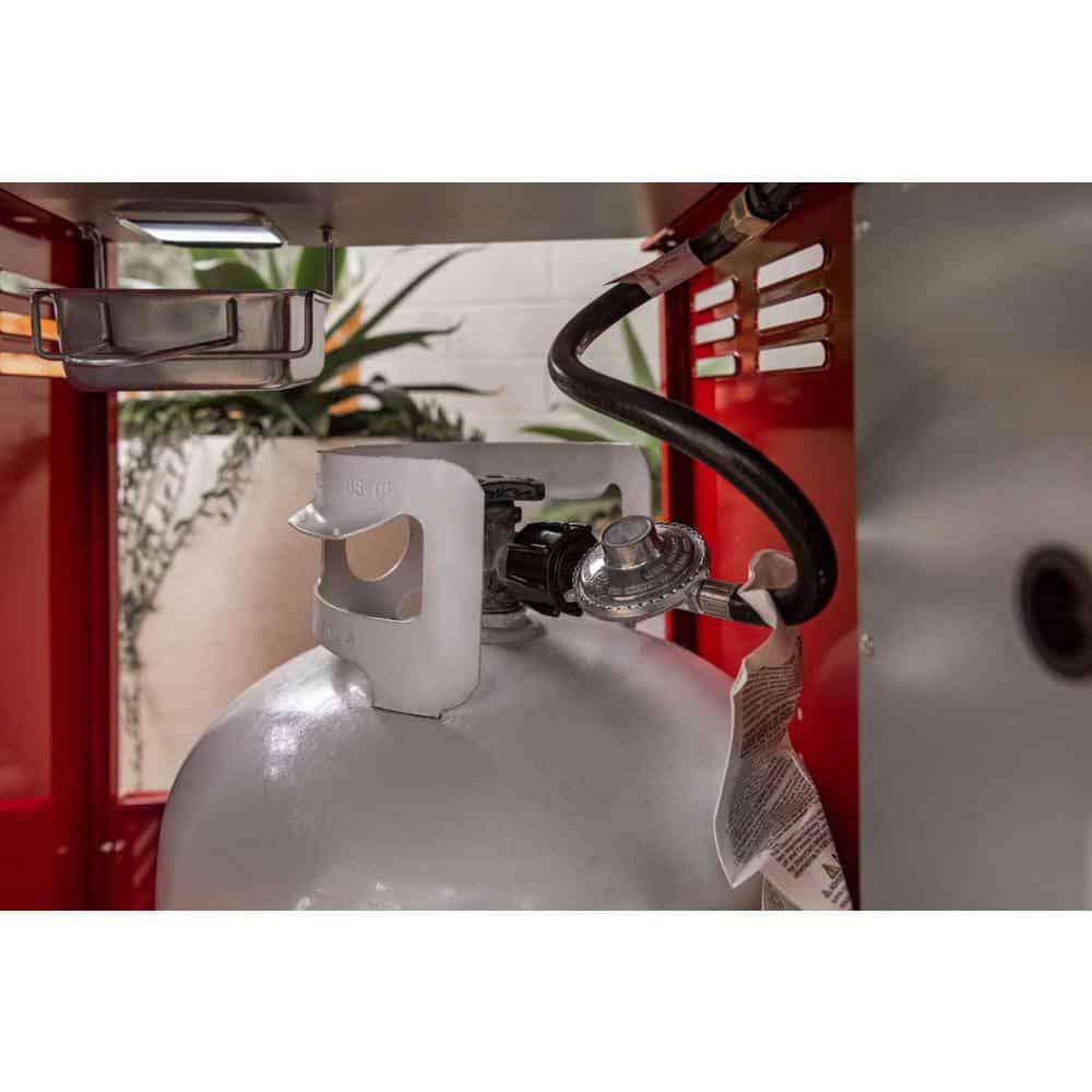 Nexgrill Deluxe 2-Burner Propane Gas Grill, Red - Stainless Steel, 28,000 BTUs, Compact Design