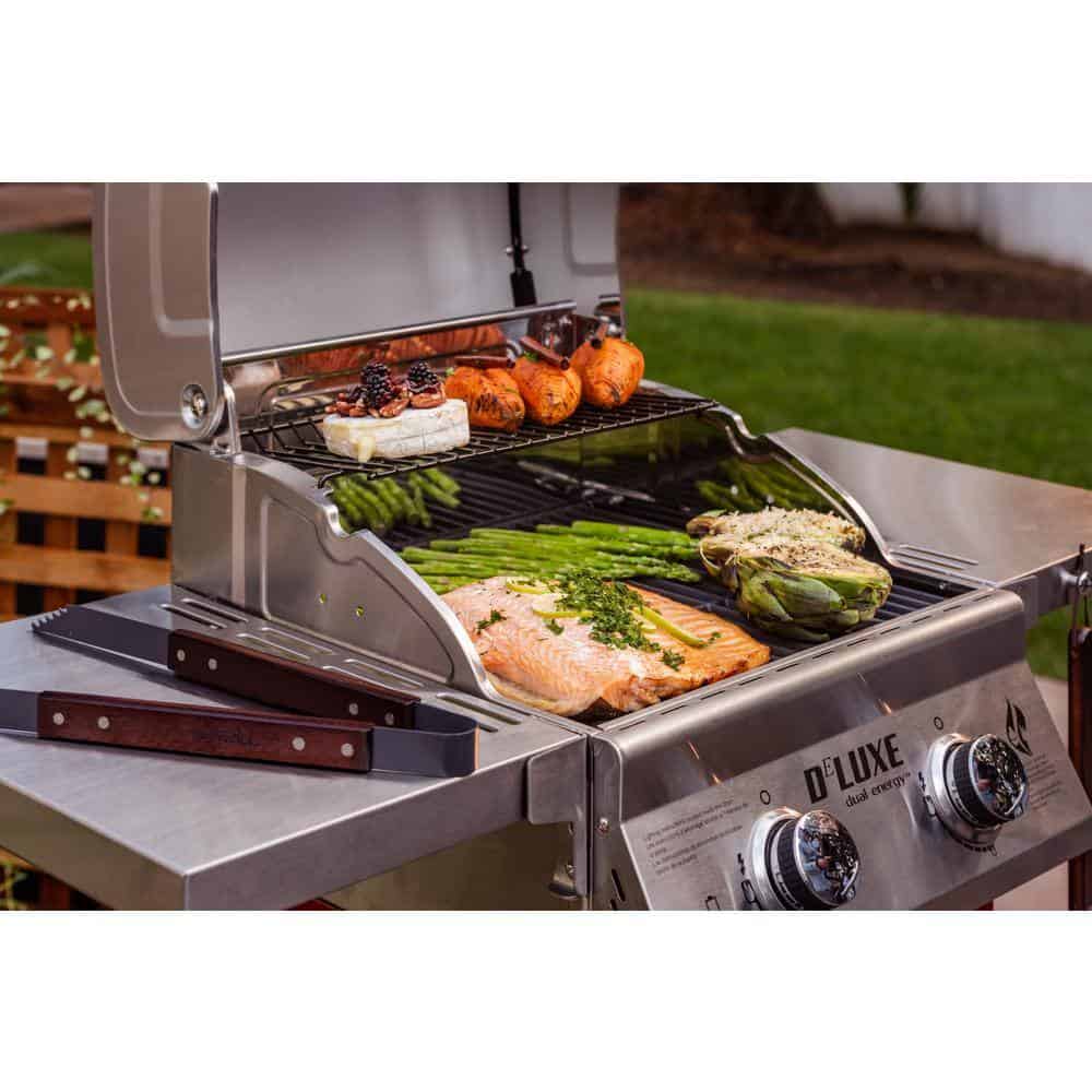 Nexgrill Deluxe 2-Burner Propane Gas Grill, Red - Stainless Steel, 28,000 BTUs, Compact Design