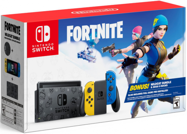 nintendo switch console fortnite wildcat bundle edition