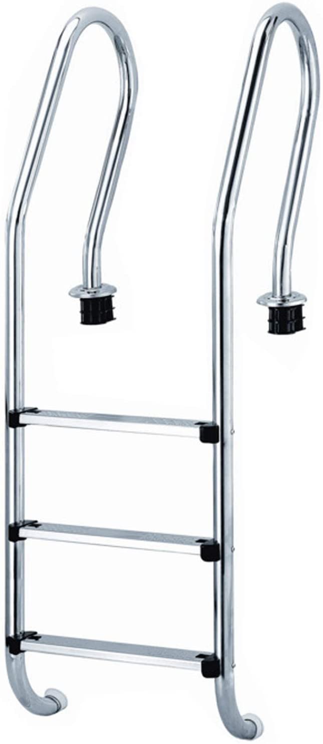 Non-Slip 3-StepStainless Steel In Ground Swimming Pool Ladder with Easy Mount Legs for Above Ground Pools