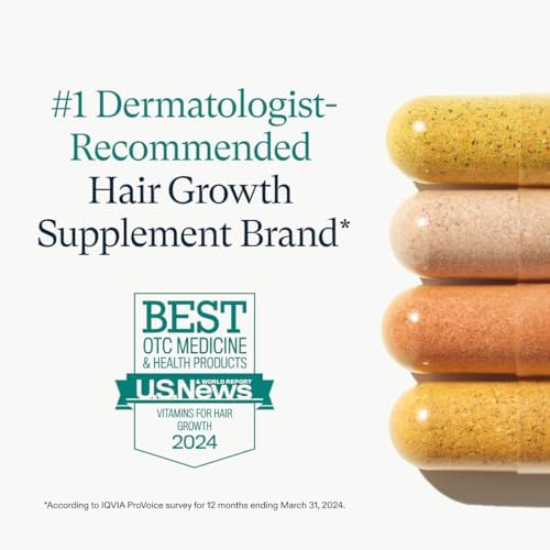 Nutrafol Women's Hair Growth Supplements Ages 18-44 Clinically Proven for Visibly Thicker and Stronger Hair Dermatologist Recommended - 1 Month Supply