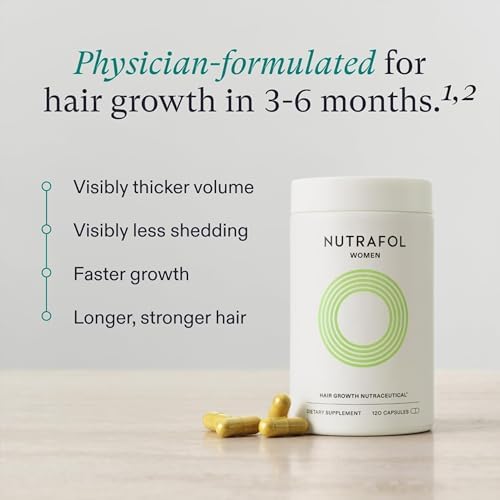Nutrafol Women’s Hair Growth Supplements  Ages 18-44  Clinically Proven for Visibly Thicker and Stronger Hair  Dermatologist Recommended – 1 Month Supply