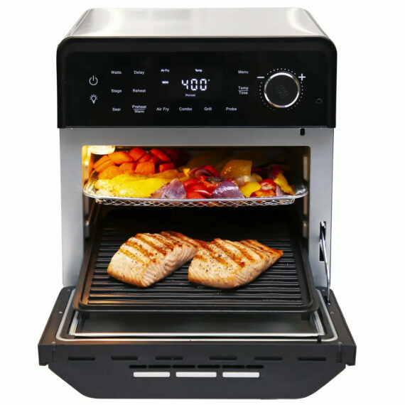 NuWave Todd English Pro-Smart Grill with Air Frying, Linear T™ Technology, Digital Probe, Non-Stick Surface, Indoor Cooking