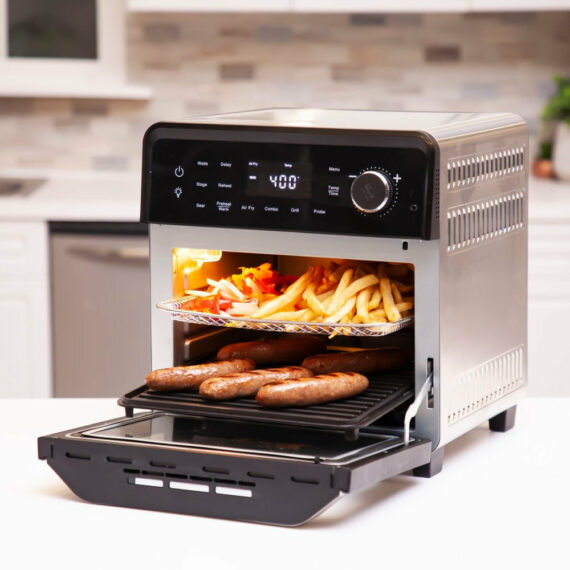 NuWave Todd English Pro-Smart Grill with Air Frying, Linear T™ Technology, Digital Probe, Non-Stick Surface, Indoor Cooking
