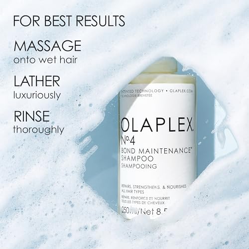 Olaplex No. 4 Bond Maintenance Shampoo  Repairs  Strengthens  & Nourishes All Hair Types  Adds Shine & Leaves Hair Feeling Soft  8.5 fl oz