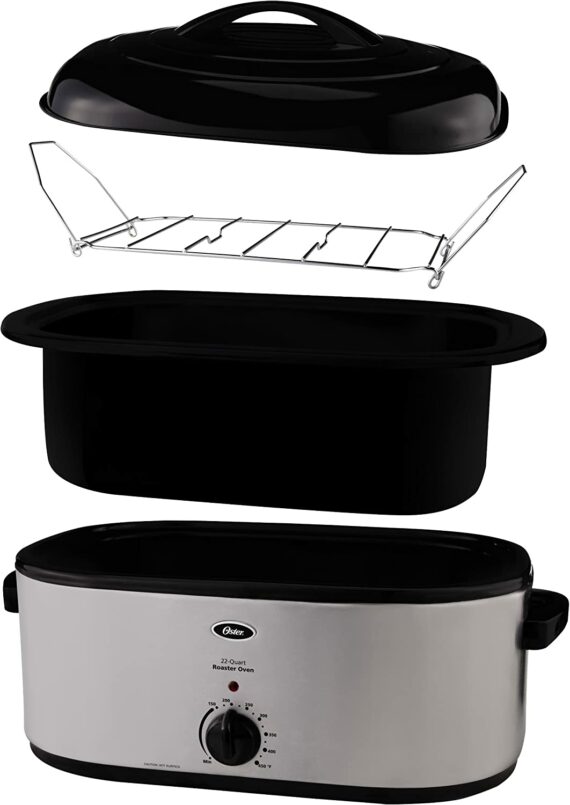 Oster Roaster Oven, 22 Quart, Stainless Steel (CKSTRS23)