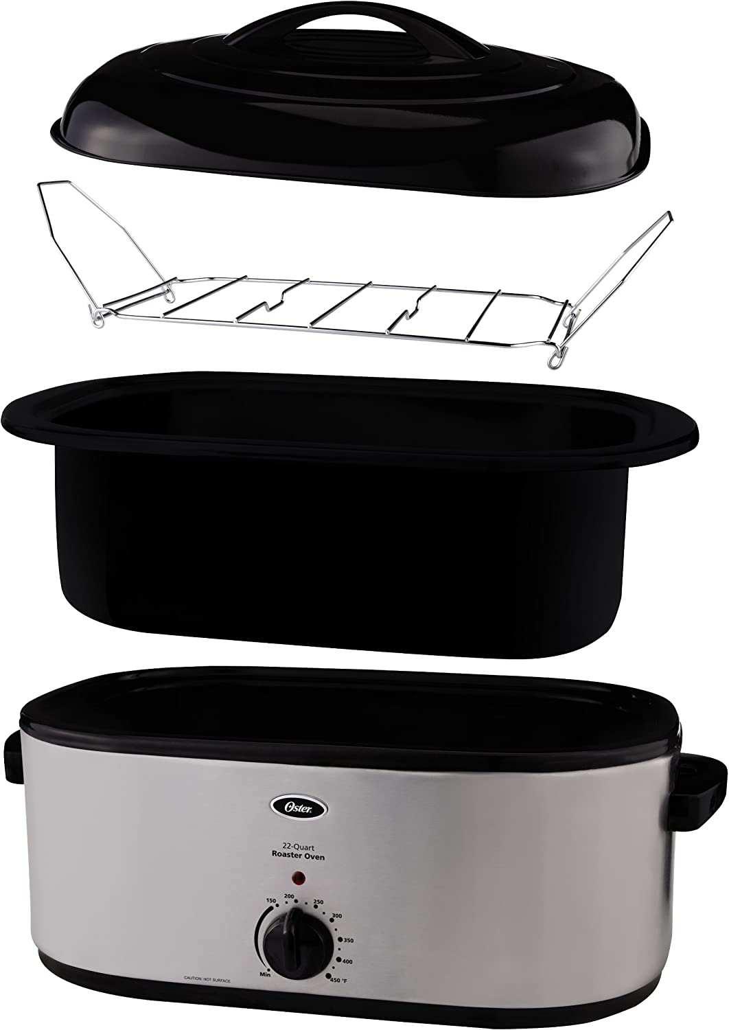 Oster Roaster Oven, 22 Quart, Stainless Steel (CKSTRS23)