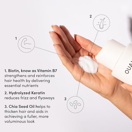 OUAI Fine Shampoo and Conditioner Set - Sulfate Free Shampoo and Conditioner for Fine Hair - Made with Keratin  Marshmallow Root  Shea Butter & Avocado Oil - Free of Parabens & Phthalates (10 Fl Oz)