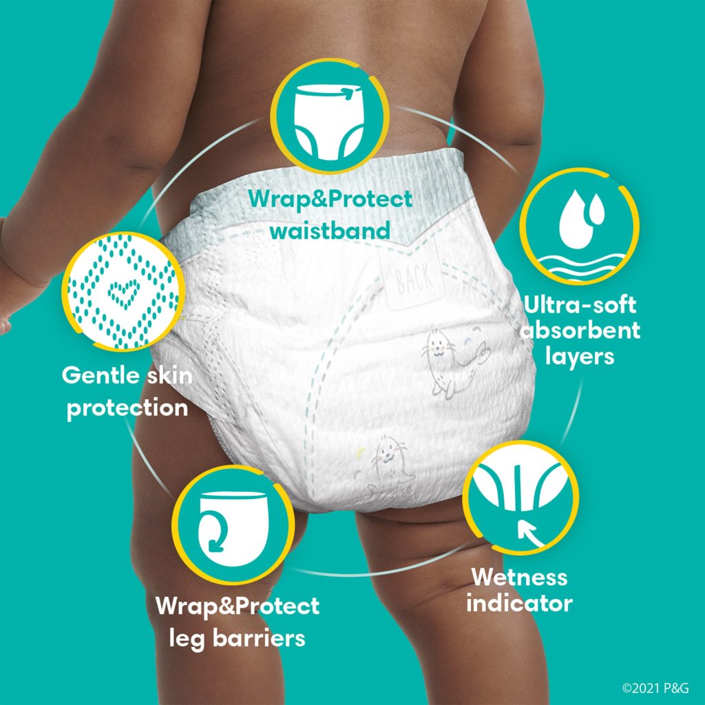 Pampers Swaddlers Size 4 Diapers, 150 Count - Hypoallergenic, Leakproof Protection