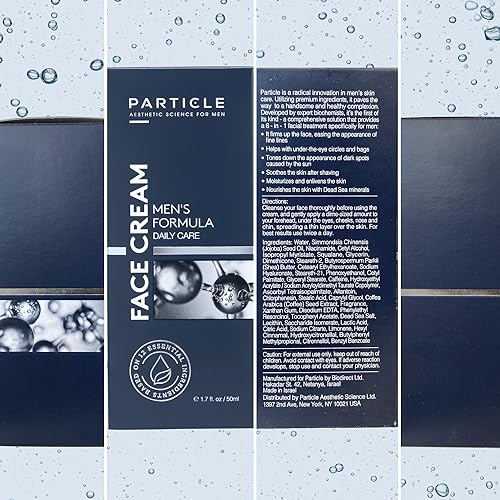 Particle Mens Face Cream - 6 in 1 Mens Face Moisturizer (1.7 Oz) - Eye Bags Treatment & Face Lotion for Men - Mens Anti Aging Cream - Wrinkle & Dark Spots Mens Face Cream  Pack of 1 (1.7 oz.)