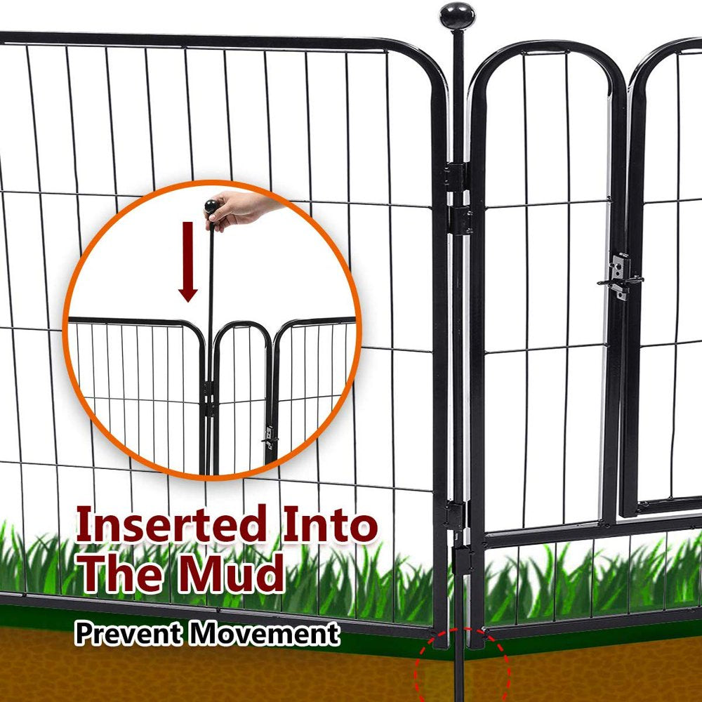 PawGiant Heavy Duty Metal Dog Playpen, 16 Panels, 32" Height, Indoor/Outdoor, Rust-Resistant, Portable Fence