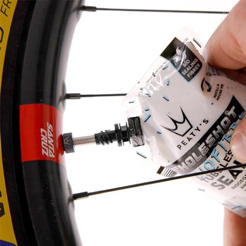 Peaty's Holeshot Biofibre Tubeless TIre Sealant Fast Acting Puncture Repair Seals up to 6mm Holes for MTB Road and Gravel Bikes uses Biodegradable Sealing Fibres 1 Liter