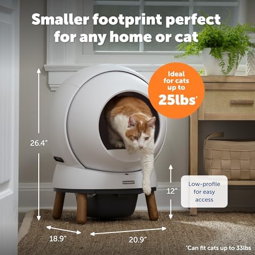 PetSafe ScoopFree SmartSpin Automatic Self-Cleaning Cat Litter Box – Advanced Odor Control – App Controlled with Health Monitoring – Works with Any Litter – Up to 2 Weeks of Hands-Free Cleaning