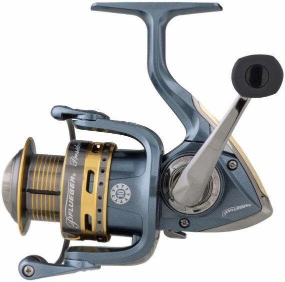 Pflueger President PRESSP20X Spinning Fishing Reel, Size 20, 7 Bearings, Graphite Body, Sealed Drag