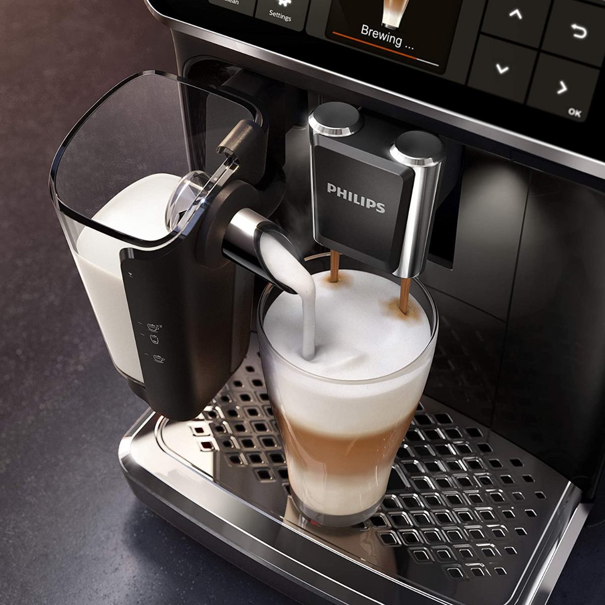 Philips 5400 LatteGo Super Automatic Espresso, Cappuccino, & Latte Machine EP5447/94